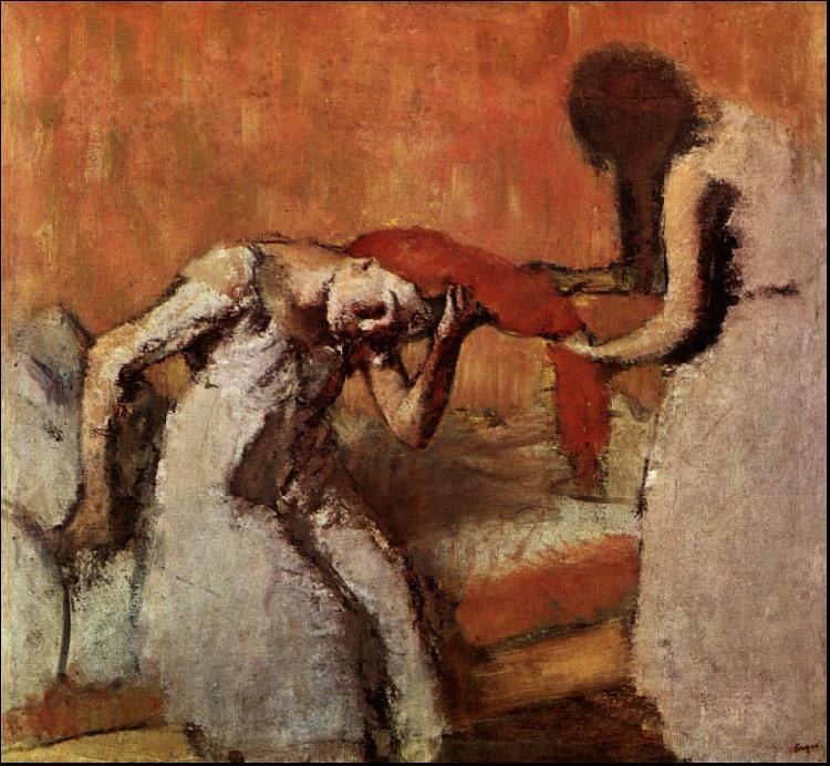 Edgar Degas Seated Woman Having her Hair Combed China oil painting art